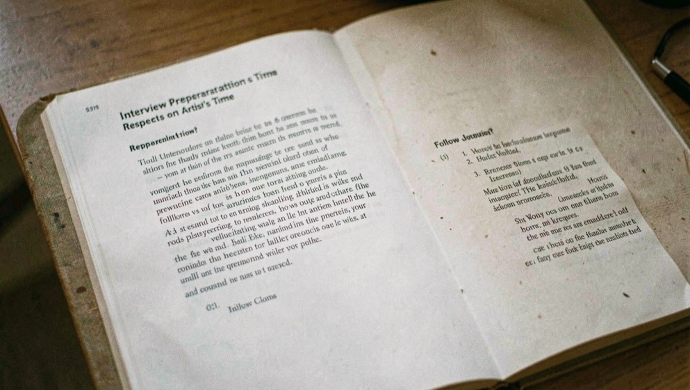 Interview preparation that respects an artist’s time: editorial view of interviews